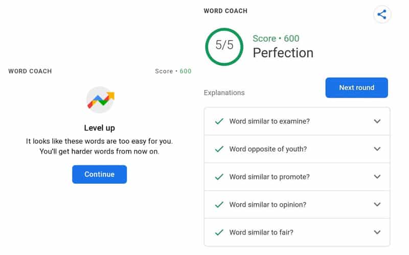 Google Word Coach công cụ hỗ trợ học cải thiện