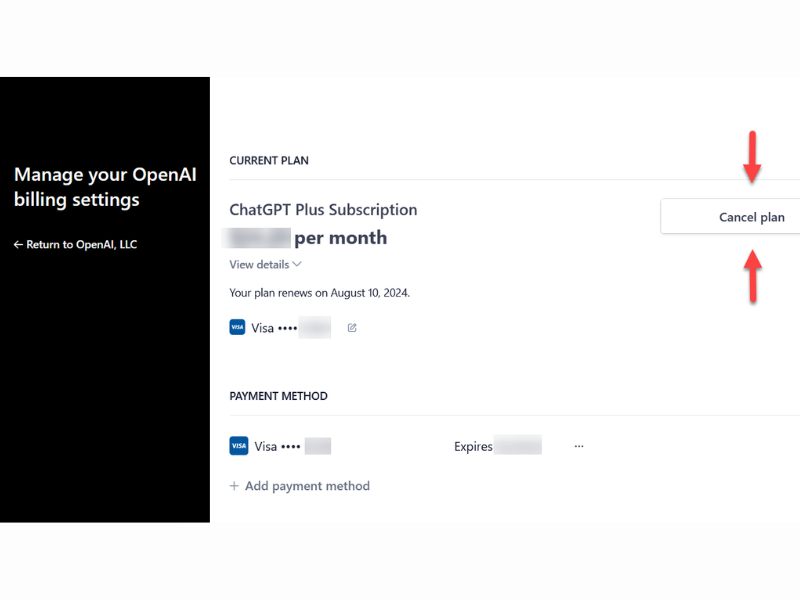 Cách hủy đăng ký ChatGPT Plus bước 3