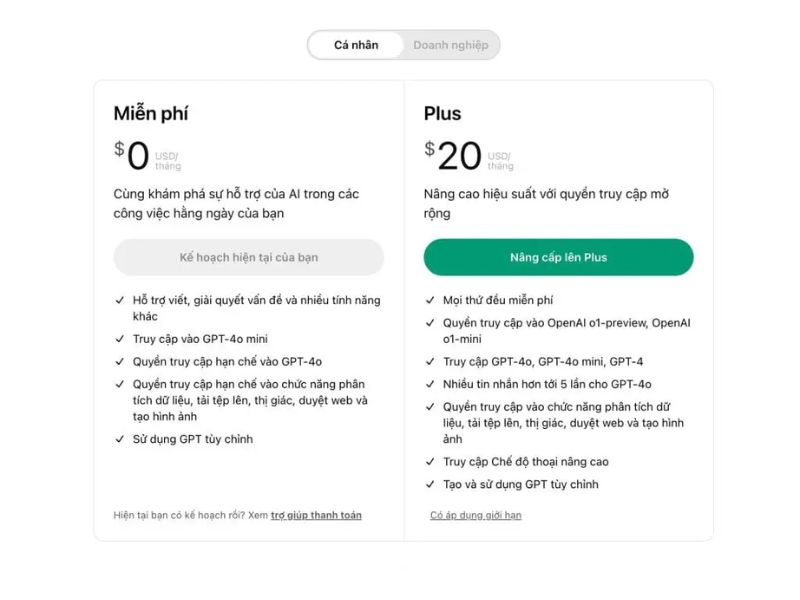Tính năng mới của ChatGPT Plus