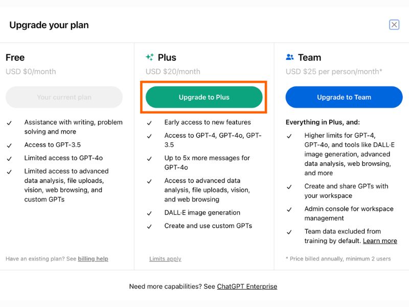 các phiên bản ChatGPT