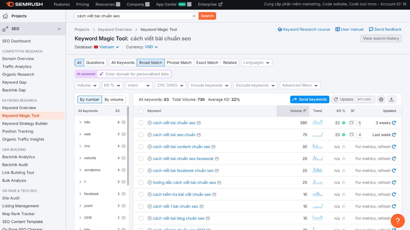 Hướng dẫn cách viết bài chuẩn SEO bước 1