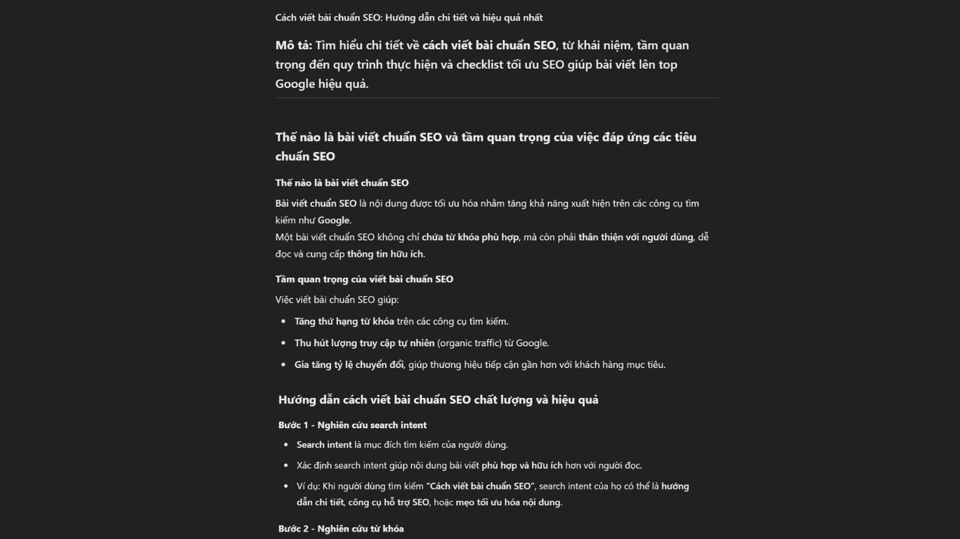Hướng dẫn cách viết bài chuẩn SEO bước 3