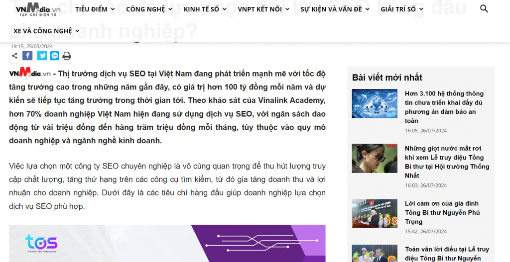 SEO Offpage bằng Booking PR báo