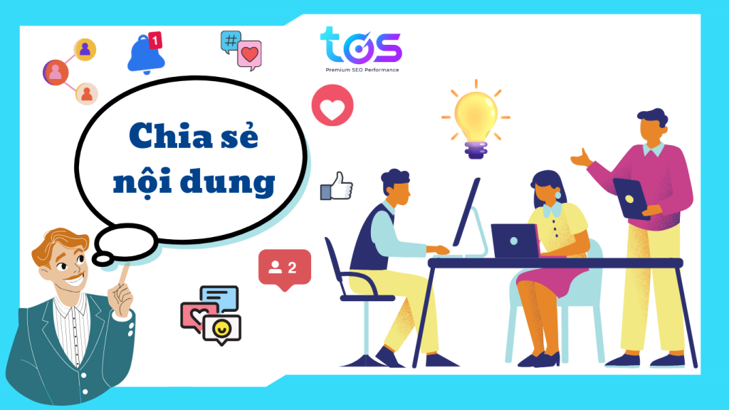 Chia sẻ nội dung trên các trang web đánh giá