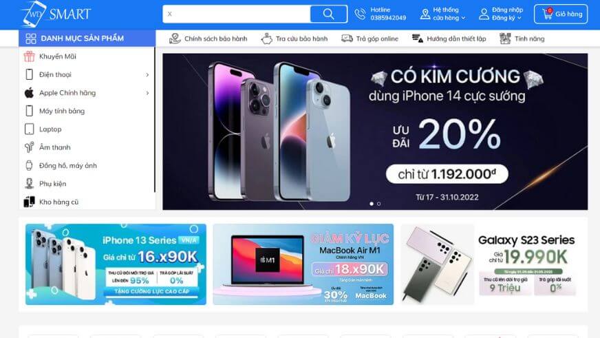 giao diện bán hàng đẹp