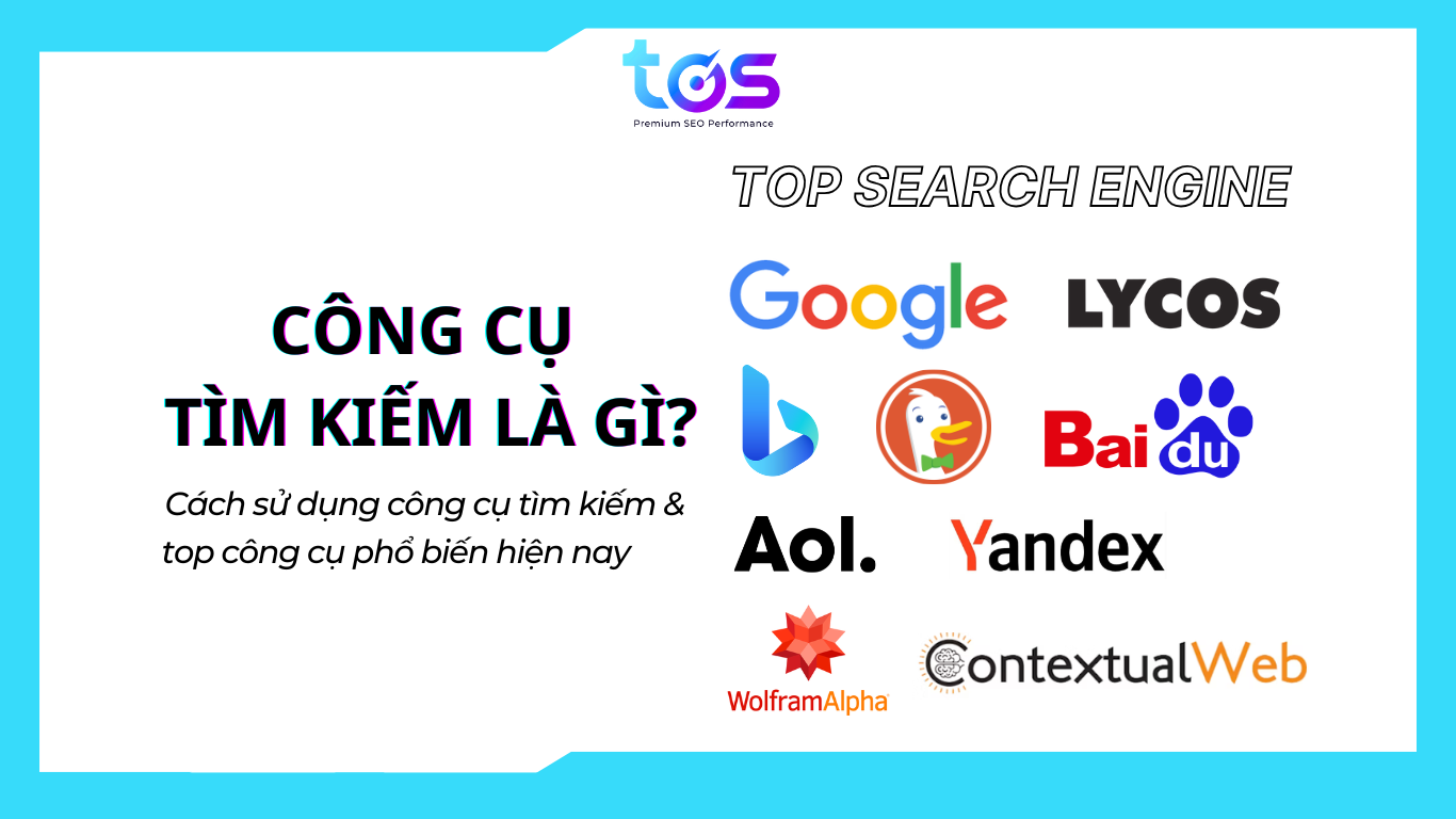 top các công cụ tìm kiếm phổ biến