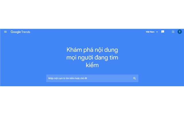 khám phá từ khóa trên google xu hướng