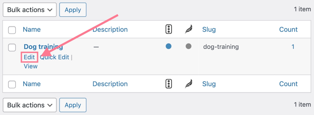 Thêm mô tả vào danh mục web Tối ưu seo wordpress