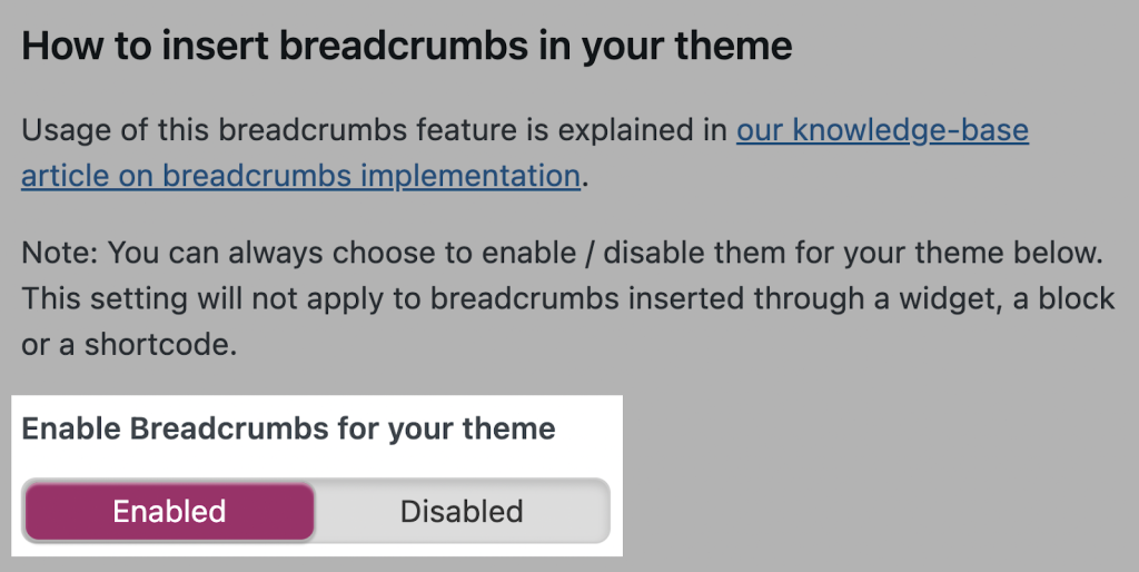 Cách kích hoạt breadcrumbs trên WordPress