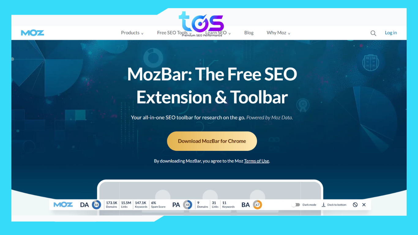 MozBar - Công cụ SEO kiểm tra điểm website uy tín