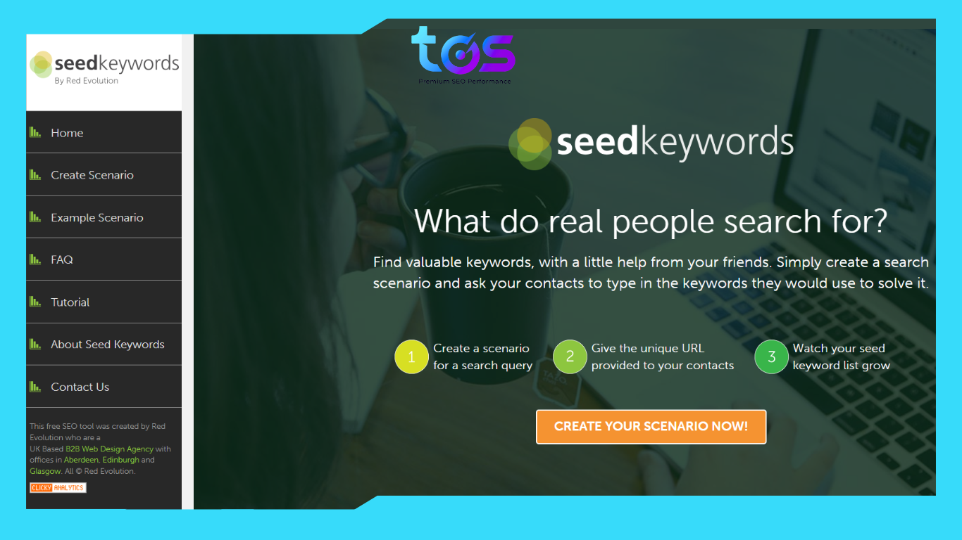 giao diện công cụ seed keywoods