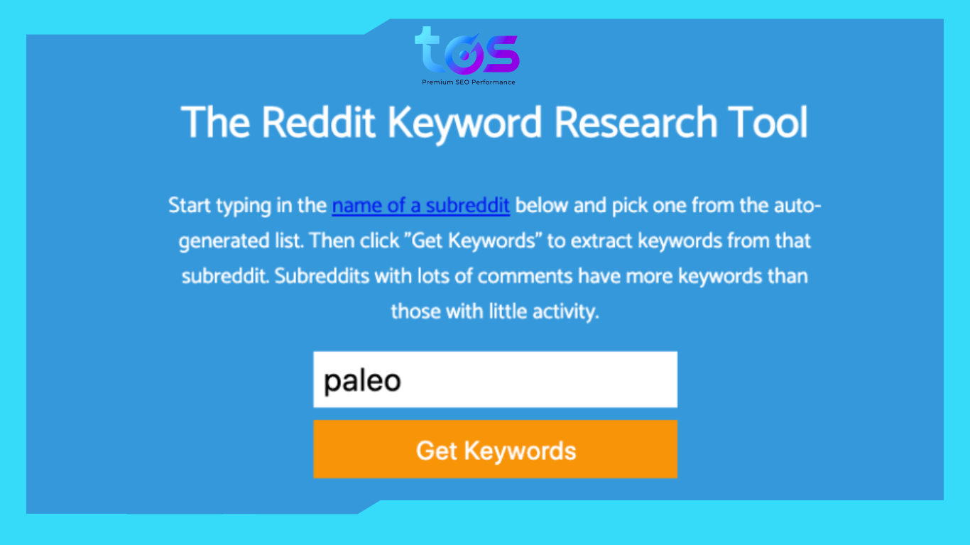 Khung nhập từ khóa cần phân tích trên Keyworddit