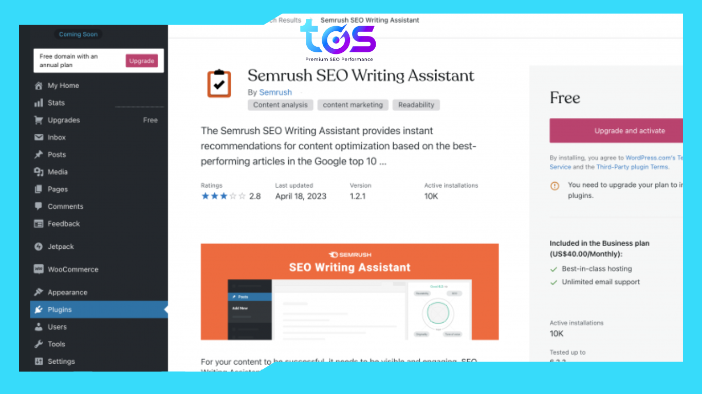 Semrush SEO Writing Assistant - Plugin SEO WordPress số 1 trong nghiên cứu từ khóa