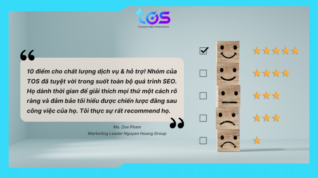 đánh giá của khách hàng về seo agency tos