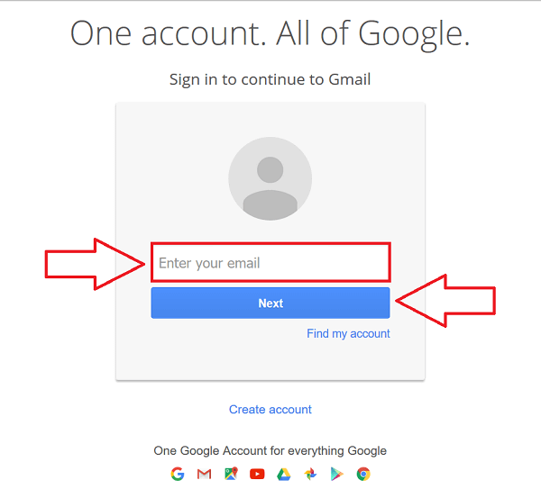 đăng nhập search console google bằng email