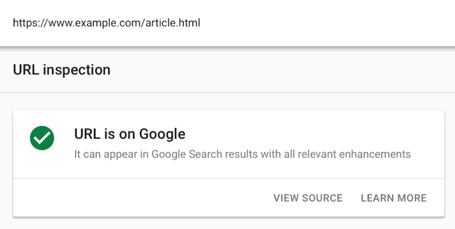 kiểm tra index trong search console