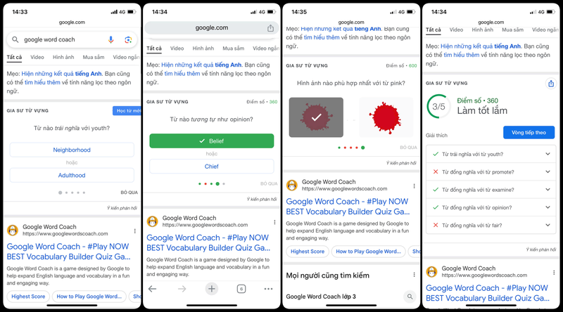 Cách mở Google Word Coach trên điện thoại