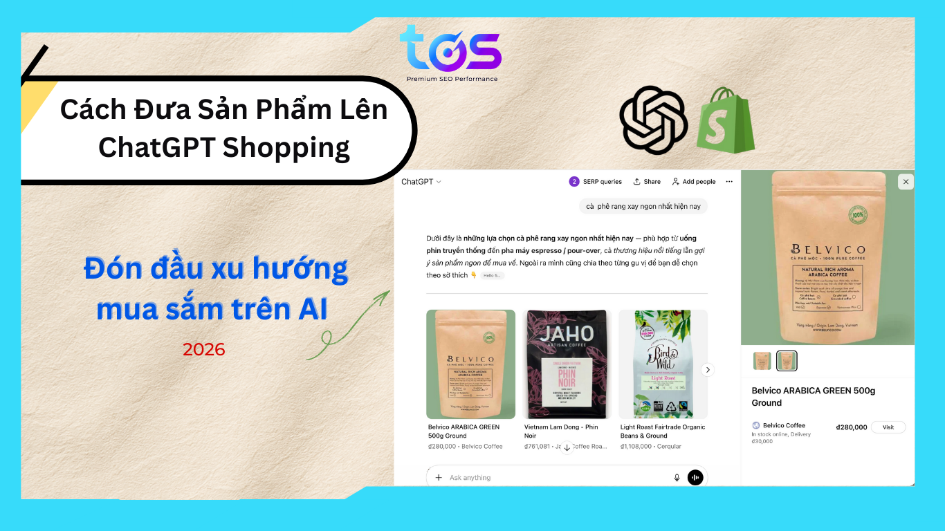 cách đưa sản phẩm lên chat gpt shopping
